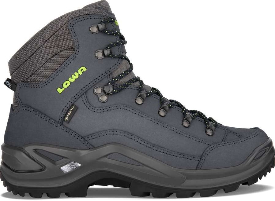 Lowa Renegade GTX Mid Dark Blue Lime 43 1 2 UK 9 Wir sind Ihr Spezialist fur Outdoor wintersport. hockey und mehr